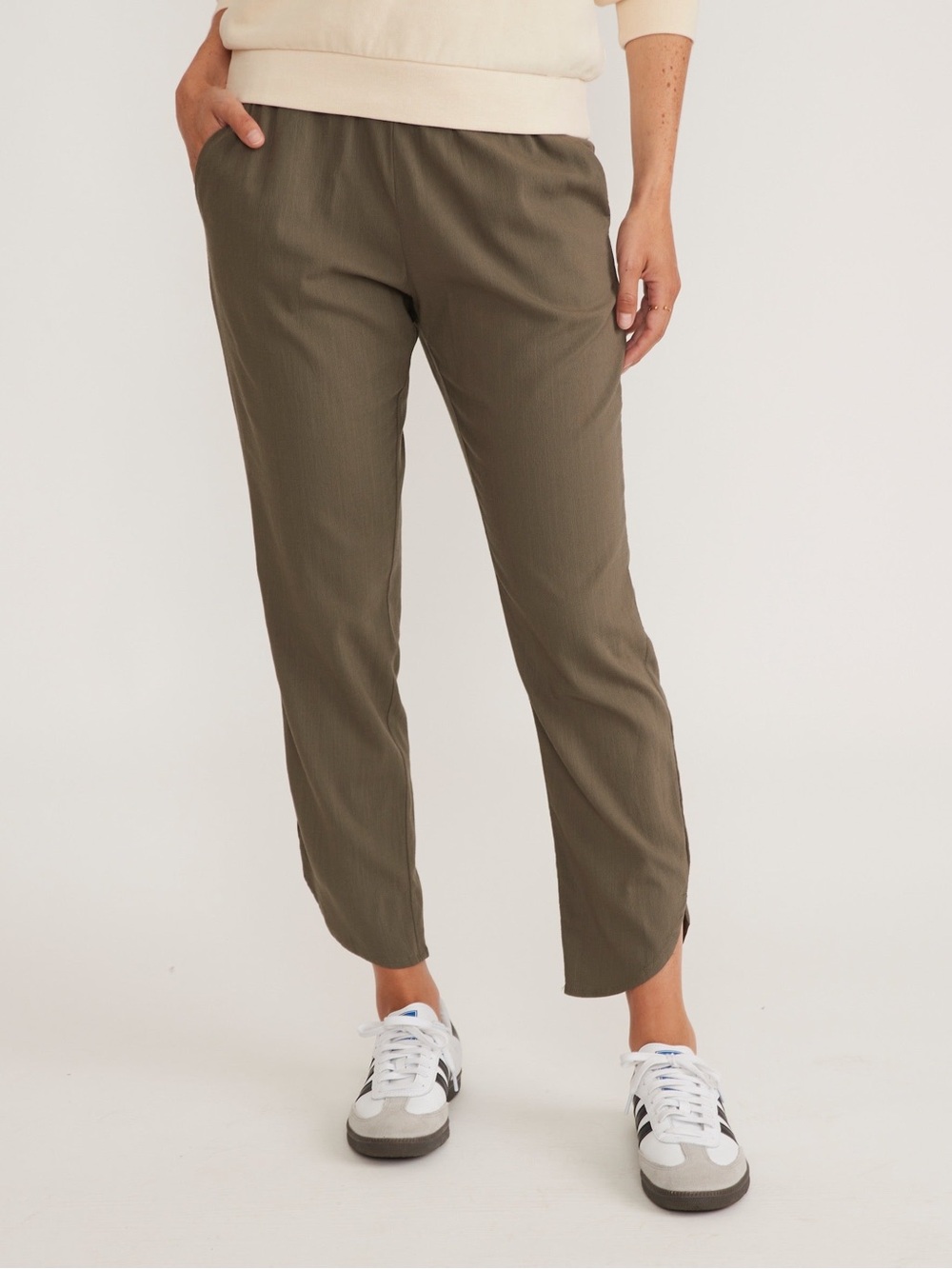 Marine Layer Allison Pant Olive Green Pull-On Tapered Pants XS - Picture 2 of 9